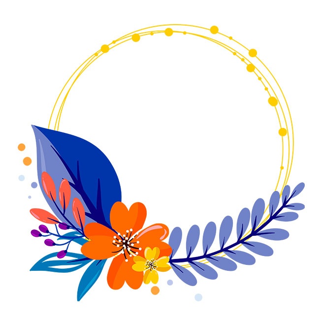 Decorative colorful flower png