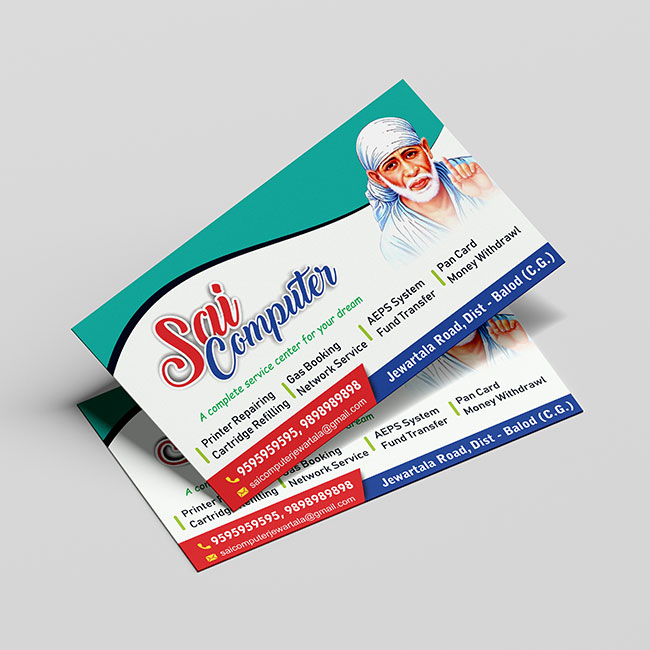 Computer Repairing Shop Business Card Template Free Hindi Design