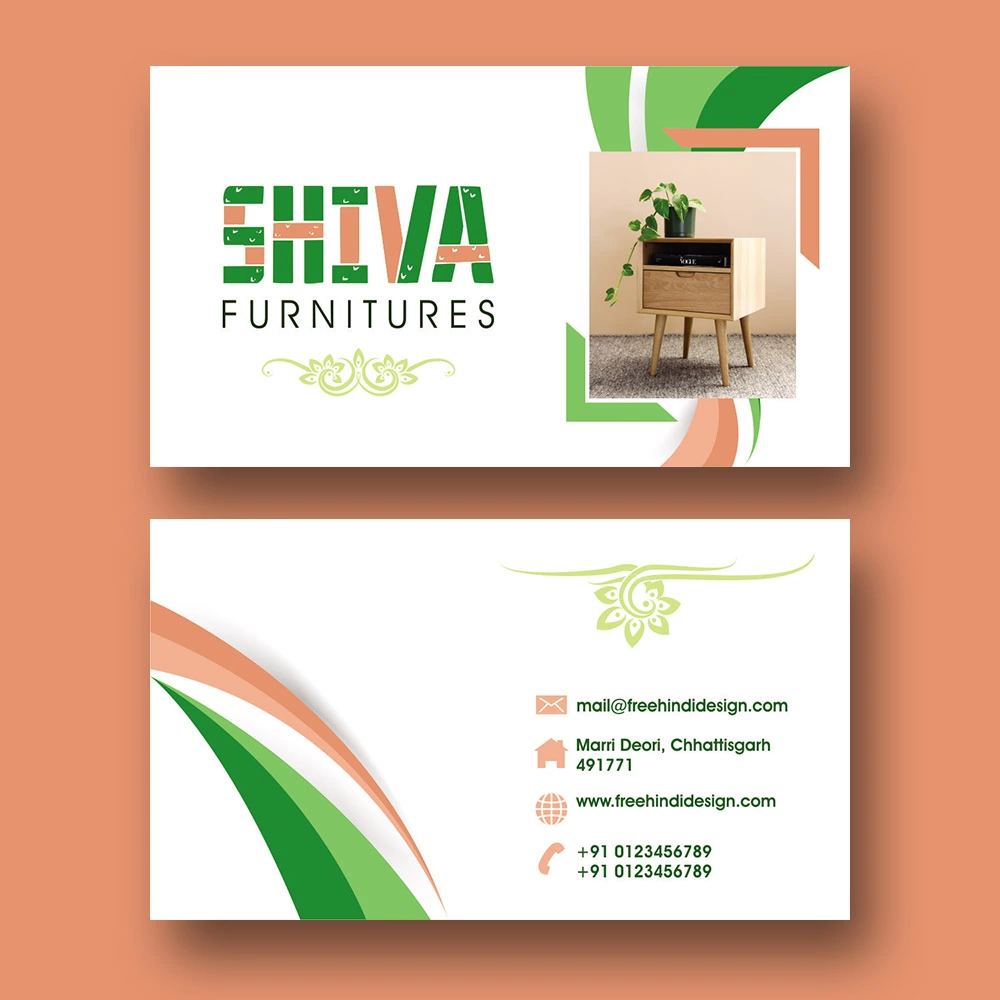 Furniture shop business card template 121121