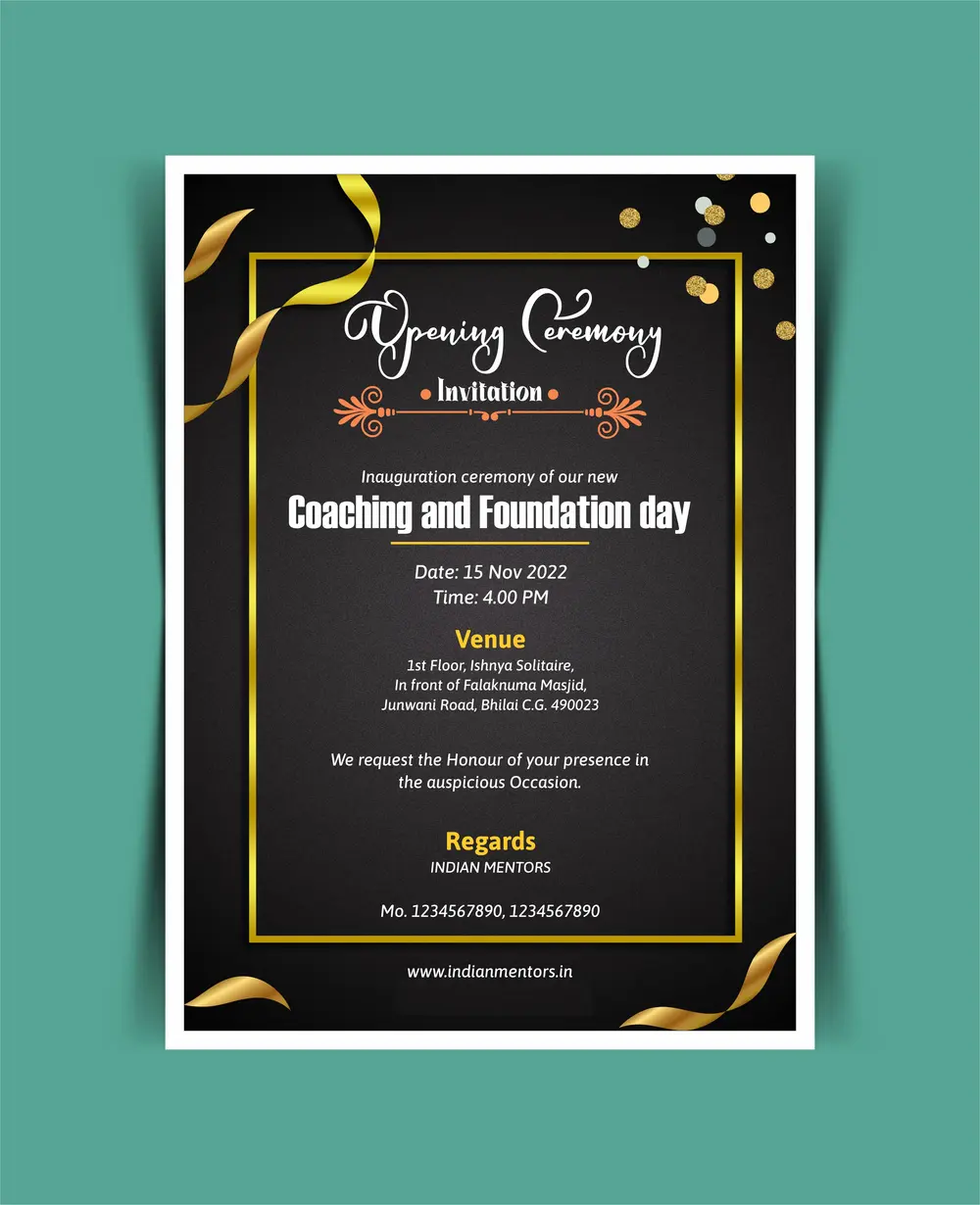 Opening ceremony invitation card template cdr and psd file download-min