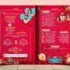 Red Indian Wedding card template cdr and psd file download 130323