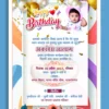 First birthday invitation card cdr and psd file download 250423