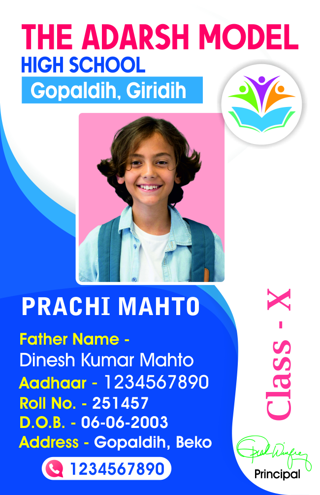 Student Id Card Template For School 110423 Free Hindi Design