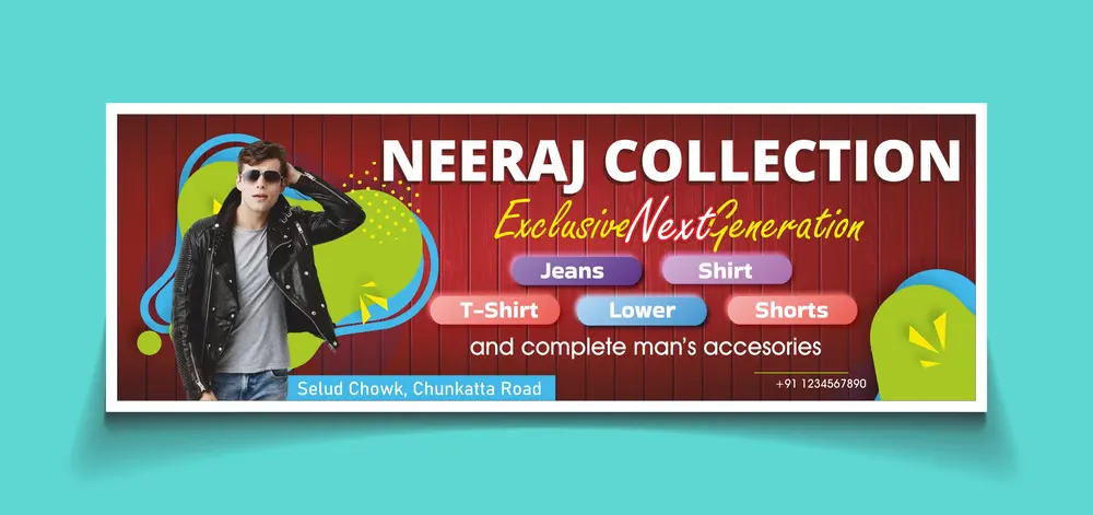 Mans wear fashion collection banner template cdr anp psd file download_120423
