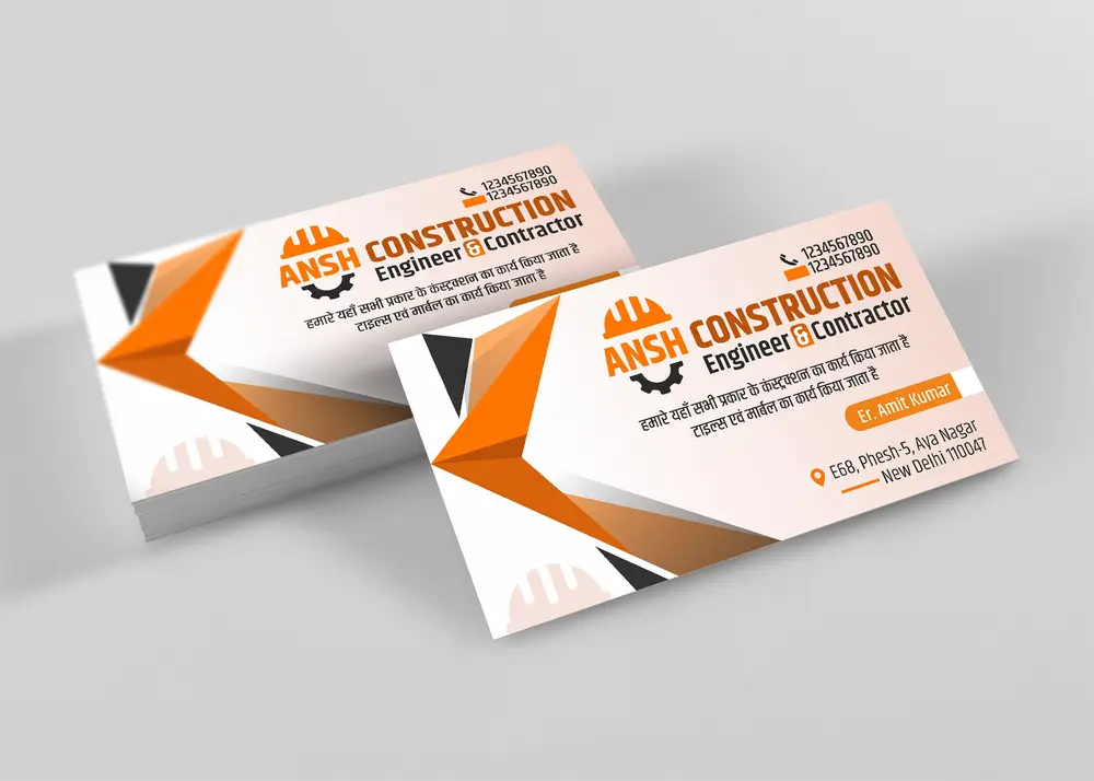 Civil Engineer construction visiting card download 240623