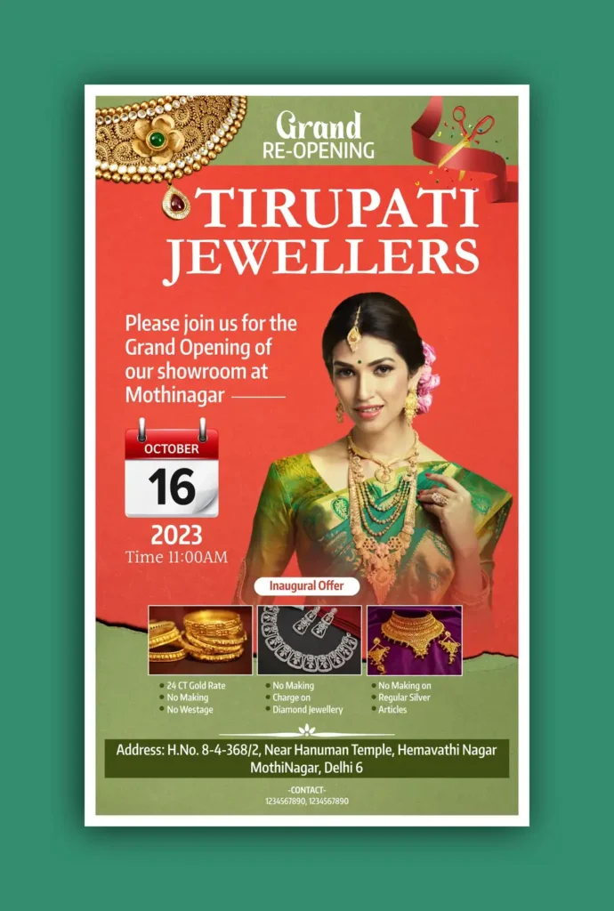 Jewellery Shop Grand Opening Invitation Card Template 081023
