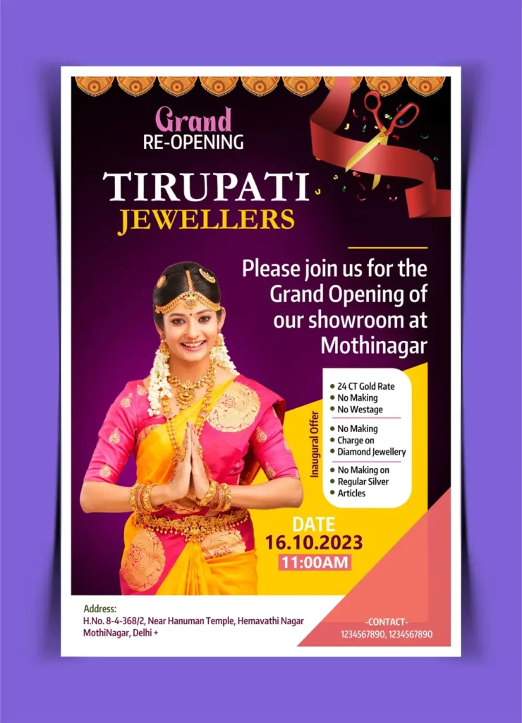 Jewellery Shop Grand Opening Invitation Card Template 071023