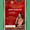 Jewellery shop grand opening invitation card template 071023