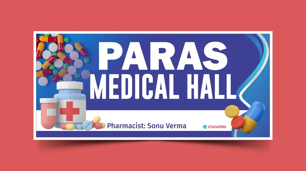 Medical store banner template 161123