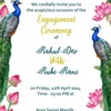 Engagement ceremony invitation card template 170424