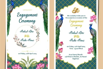 Engagement ceremony invitation card template 170424