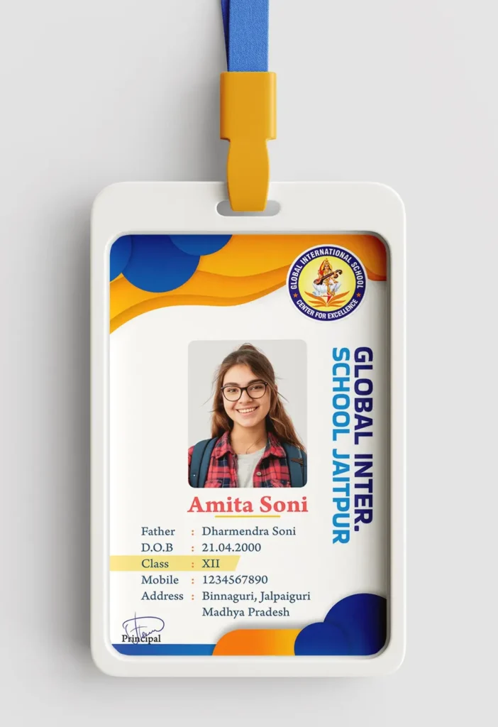 Student id card template cdr and psd file download 170524-min
