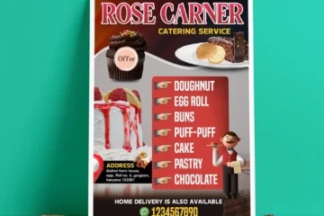 Catering and cake shop poster template download 180724
