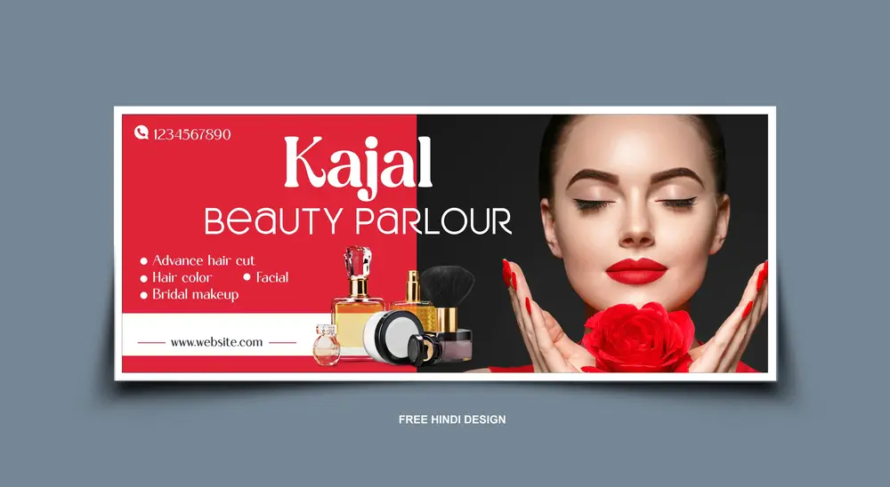 Red black theme Beauty parlour saloon banner template cdr and psd file download 080724-min (1)