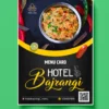 Professionally designed Hotel Menu card template download 020924