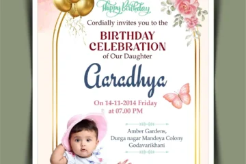 Birthday Celebration Invitation Card Template 121124