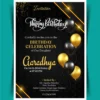 Birthday Celebration Invitation Card Template 111124