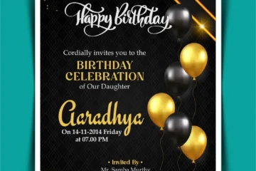 Birthday Celebration Invitation Card Template 111124