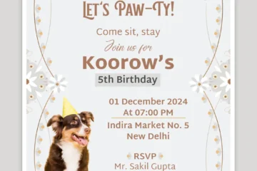 Dog Birthday Invitation Template 291124