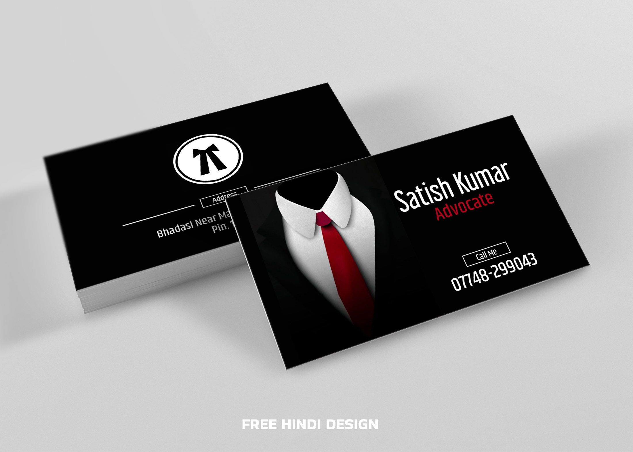 Download Advocate Visiting Card Template (CDR & PSD Files)