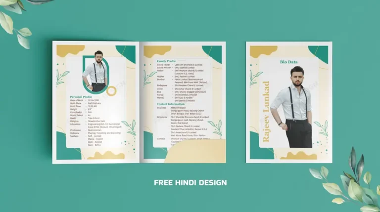 Download this elegant and well structured Marriage Biodata Template 030525