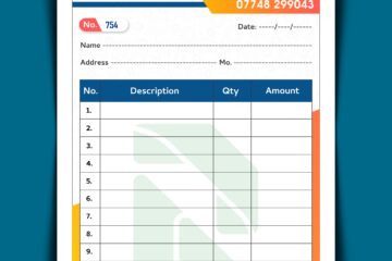 Computer Center & Printing Service Bill Book Format | CDR & PSD File Download