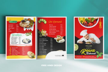 Download this stylish and professional Menu Card Template designed for restaurants, hotels, cafés, and food outlets.