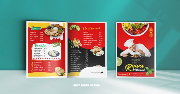 Download this stylish and professional Menu Card Template designed for restaurants, hotels, cafés, and food outlets.