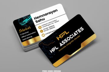 Promote your tech brand professionally with this modern and clean IT Services Business Card Template.
