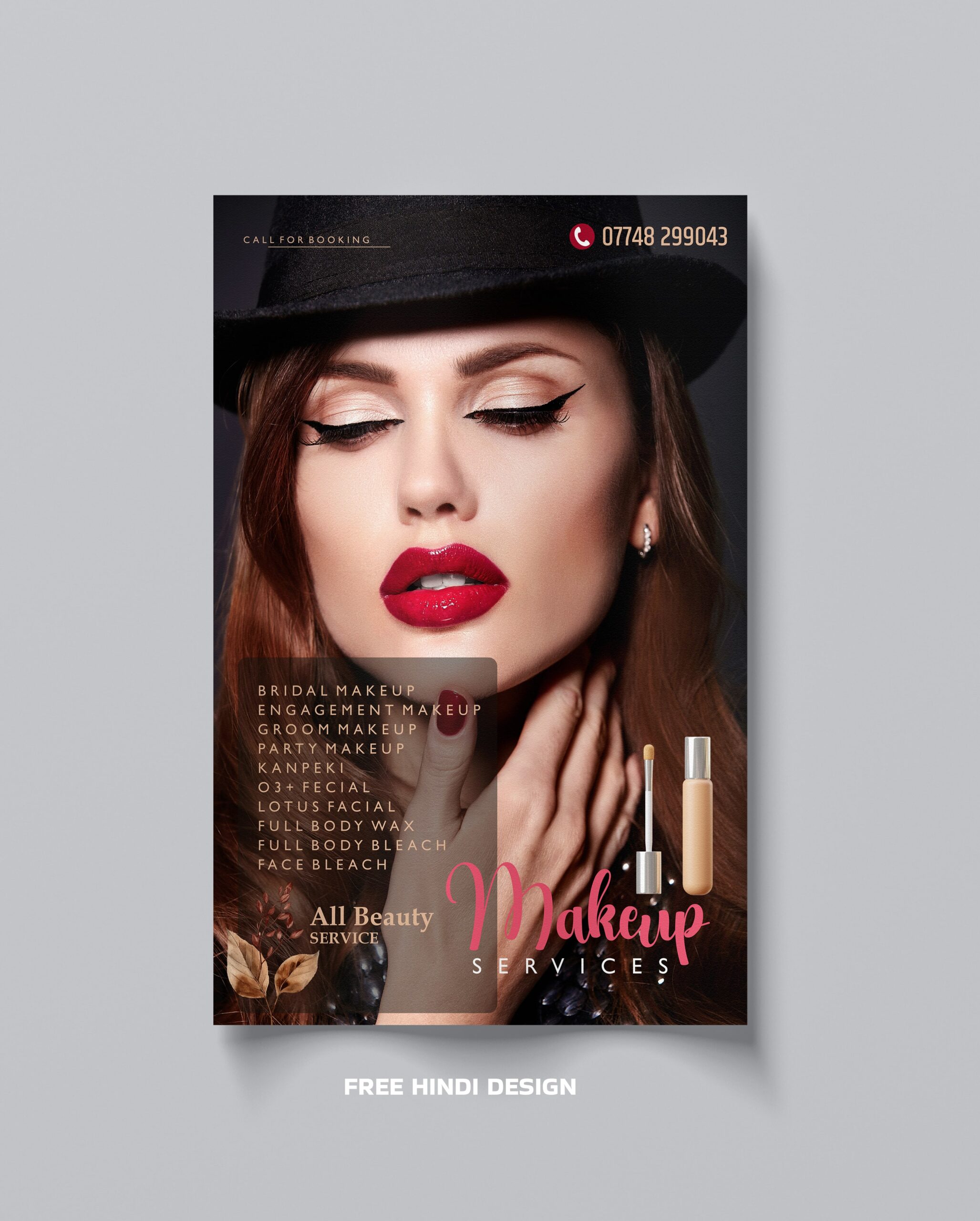 Beauty Parlour Makeup Services Poster Template Download 220925