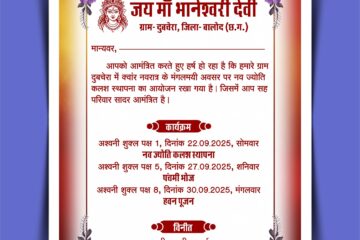 Download this beautifully designed Durga Puja Invitation Card Template