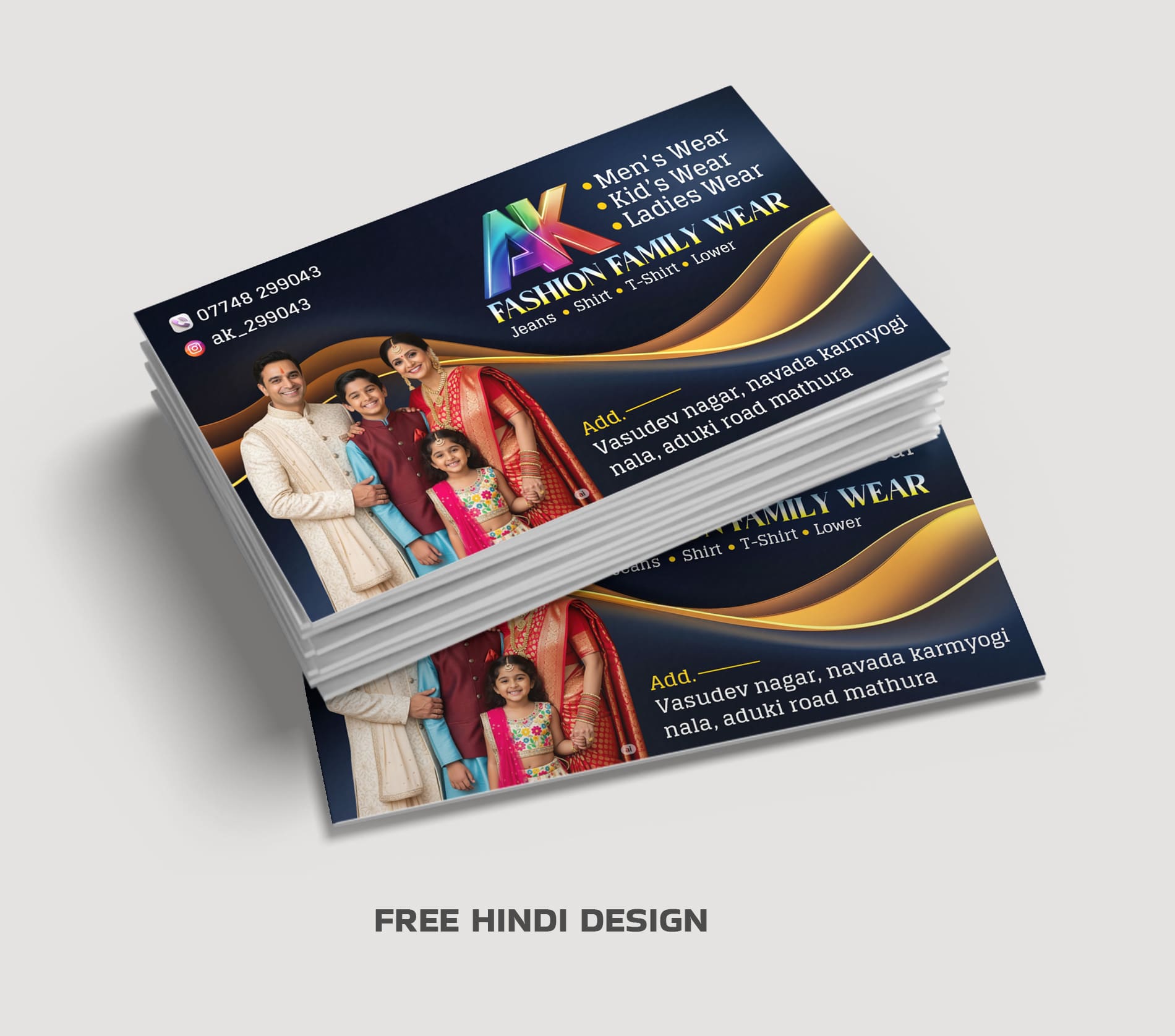 Men's Fashion & Cloth Store Business Card Template