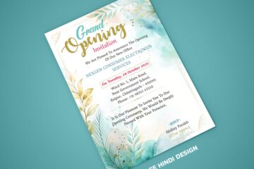 Celebrate your new beginning in style with this Grand Opening Invitation Card Template
