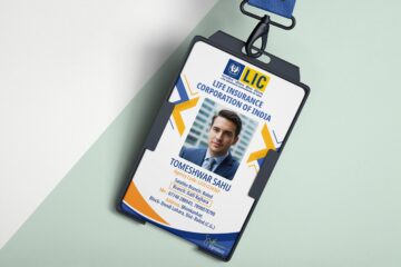 Professional and customizable LIC Agent ID Card Template 151025