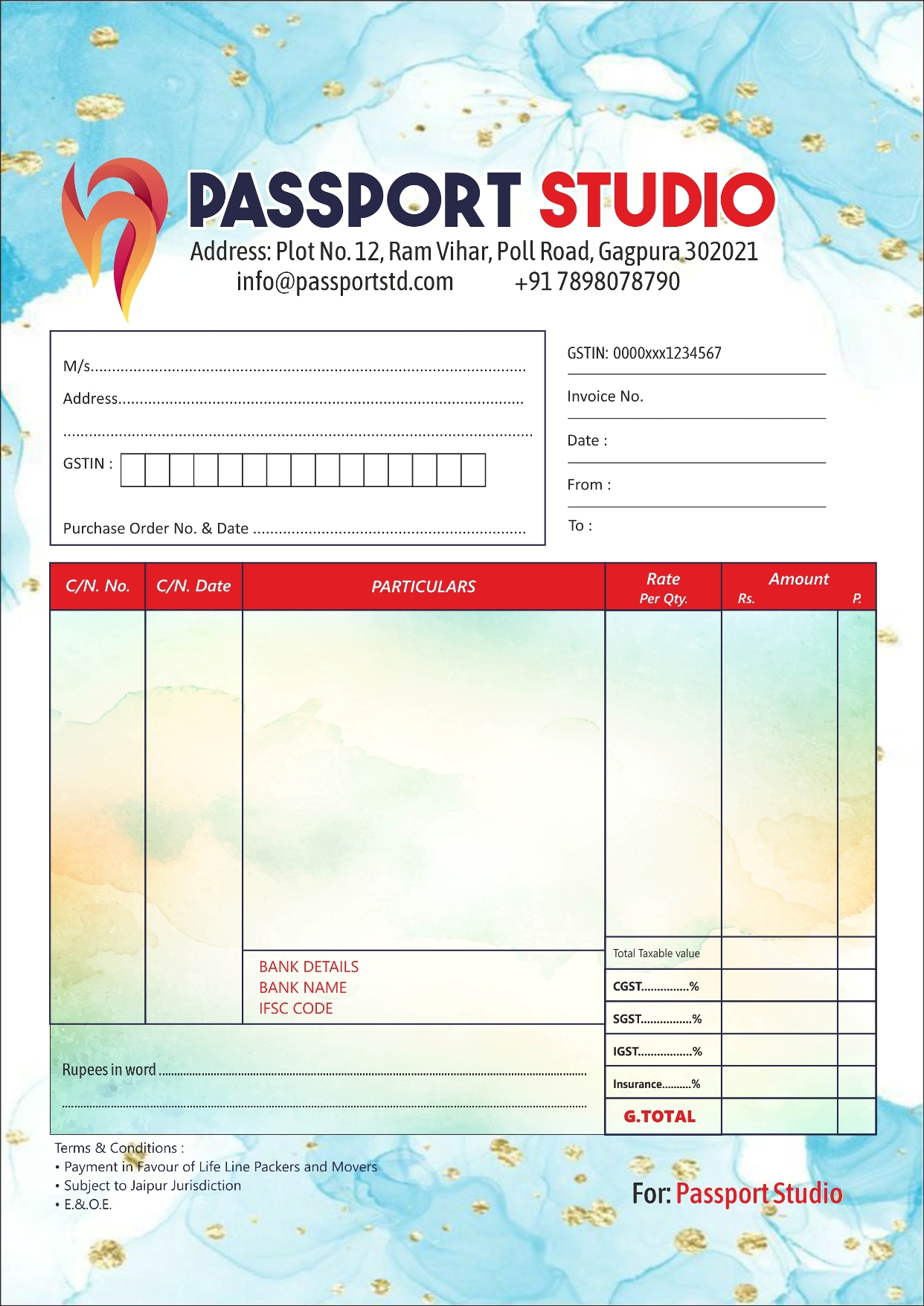 A4 bill book design template cdr and psd file download 231125 Download a professional and ready to print Invoice Design Template 231125