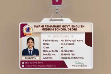 Professional School Student ID Card Template Editable in CDR and PSD Format